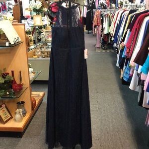 Beautiful lace overlay bridesmaids dress